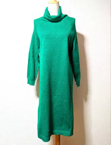 [ 새상품급 빅 사이즈 ] 코이비토미사키 터틀넥 니트 원피스