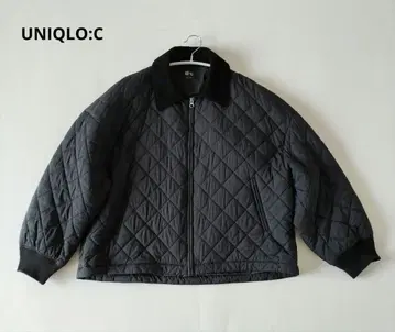 유니클로C 퍼프테크 블루종 퀼팅 점퍼 L 블랙