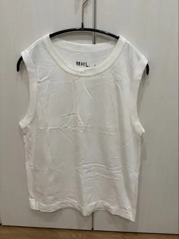 MHL. 화이트 슬리브리스 T셔츠