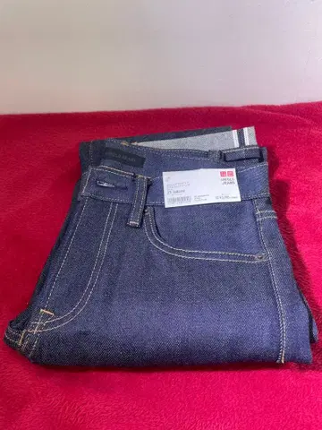 [ 새상품!! ] UNIQLO 스트레치 셀비지 슬림핏 청바지 27