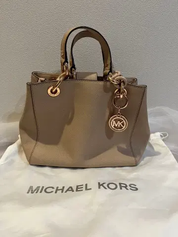 MICHAEL KORS 핑크 베이지 토트백 수납 가방 포함