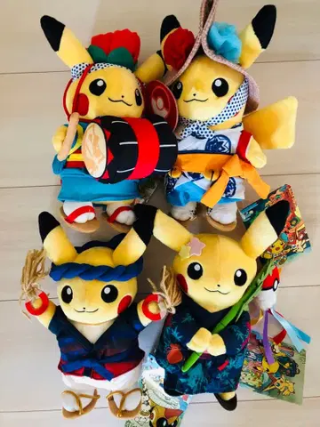 포켓몬 센터 토호쿠 축제 놀이 피카츄 4종 봉제 인형