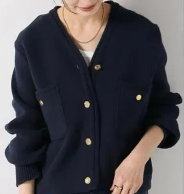 Plage 골드 버튼 니트 자켓