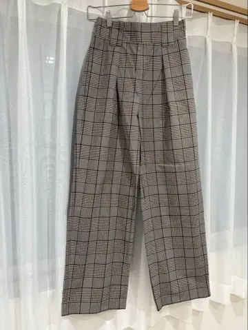 TODAYFUL 체크 무늬 와이드 팬츠 36