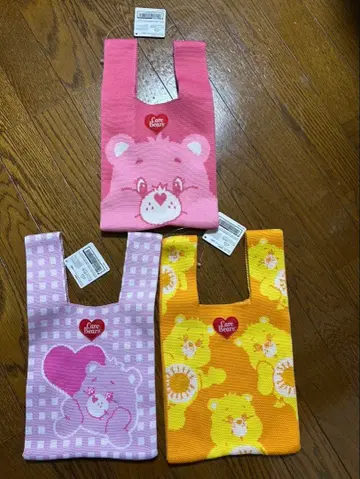 케어베어 니트 토트백 라운드원 한정판 전종 세트