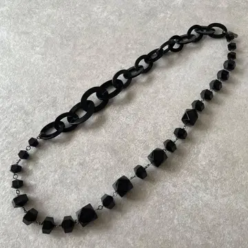 새상품급 [ 정가1.5만 ] 아쿠아 스큐텀 블랙 롱 목걸이