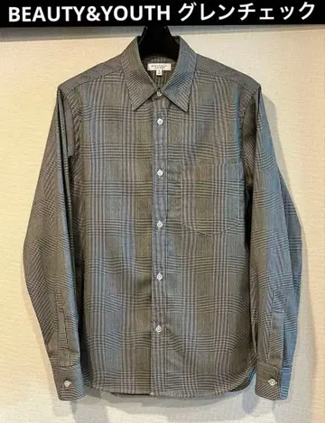 BEAUTY&YOUTH 유나이티드 애로우즈 긴팔 셔츠 글렌체크 새상품급
