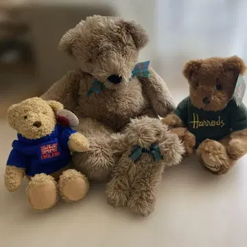 [ 묶음 할인 ] 외국제 테디베어 봉제 인형 4세트