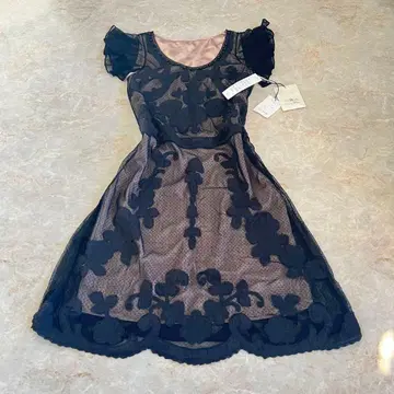 미사용 새상품 그레이스 클래스 블랙 레이스 드레스 S 파티 드레스 블랙