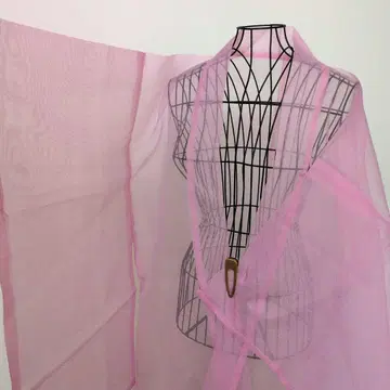 오간자 겉옷 긴 겉옷 먼지 제거 [ 핑크/무지 ]