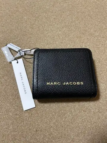 여성용 MARC JACOBS 블랙 접이식 지갑 심플 미니 지갑