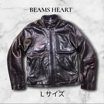 새상품급 빔즈  램 가죽 싱글 자켓 L
