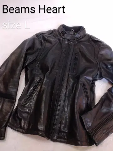 새상품급 가죽 자켓 라이더 자켓 빔즈 L 새상품급