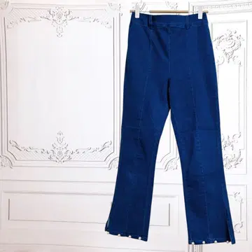 이지 팬츠 [ M ] 블루 파랑 펄 캐주얼 스트레치