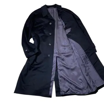 캐시미어 100% 롱 코트 스텐카라 코트 블랙 L 사이즈