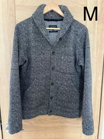 BEAMS PLUS / 헤링본 무늬 플리스 가디건 M