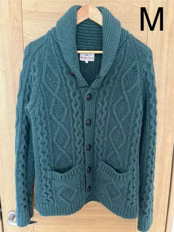 FREAK'S STORE 케이블 울 숄카라 가디건 M (38)