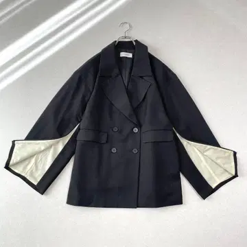 스타일 믹서 와이드 슬리브 테일러드 자켓 더블 브레스트