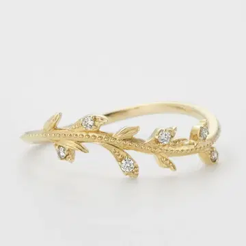 agete k10 리프 반지