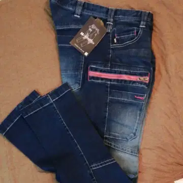 도라이치! 한정판 핑크 지퍼 카고 팬츠 S 사이즈