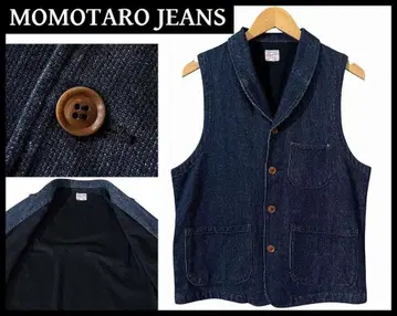 새상품급 20AW 모모타로 진즈 인디고 피케 숄카라 베스트 40