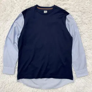 미사용급 폴스미스 티셔츠 셔츠 스트라이프 도킹 XL