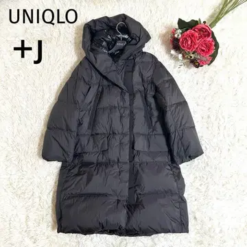 컨디션 최상 유니클로 +J 여성용 오버 사이즈 다운 롱 코트 S