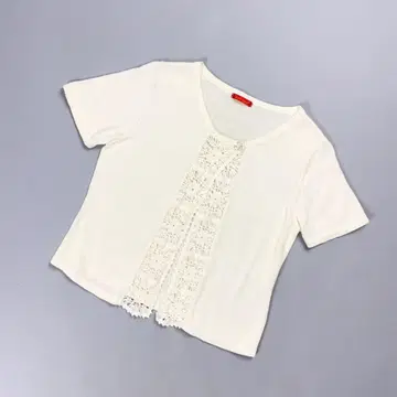 Yorkland 반팔 볼레로 가디건 코튼 니트 화이트 M*HD627