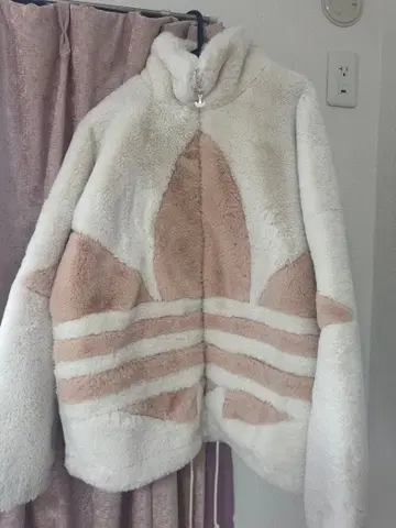 adidas 보아 자켓 L 화이트 베이지