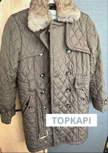 탑카피 퀼팅 코트 블루종 카키 TOPKAPI