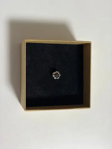 라이온 하트 트위스트 프레임 실버 귀걸이(한쪽용)