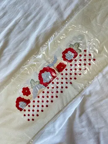 후리후 장식용 깃 도트 국화 미사용 새상품