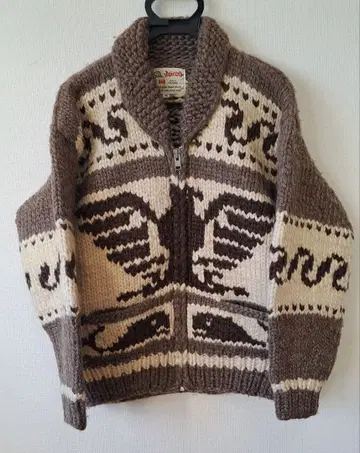 빈티지 캐나다 IGLOO사제 핸드메이드 카우친 스웨터 울 100%