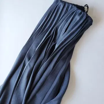 Demi Luxe 플리츠 스커트 36 다크 블루