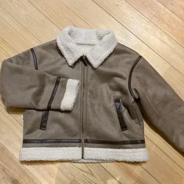 브라운 무스탕 자켓 M