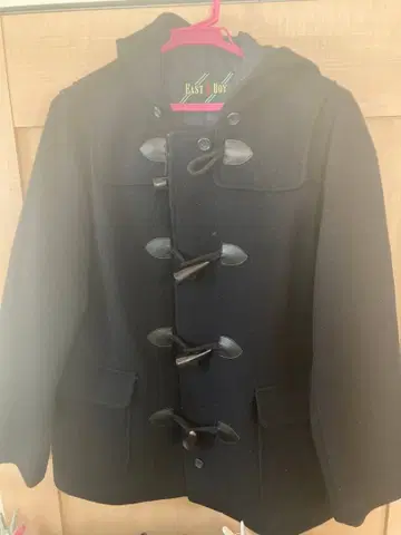 East Boy 더플 코트 네이비 후드 부착 9호