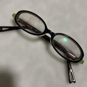 ALK11150 오벌 프레임 안경 브라운/ 그린