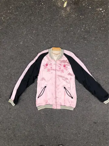 이오라니 이라진 스카잔 리버서블 자수 벚꽃 핑크