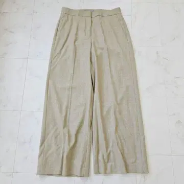 띠어리 럭스 크롭 와이드 팬츠 센터 프레스 베이지