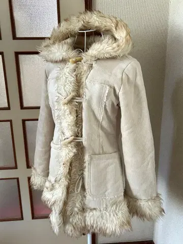 y2k 헤이세이 페어리 그런지 퍼 코트 더플 코트 00s