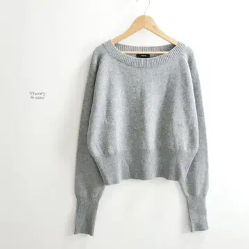 새상품급 Theory 캐시미어 100% 니트 그레이 짧은 기장