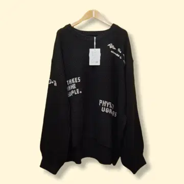 [ 새상품 ] IRIEY 아이리 멀티 로고 니트 풀오버 블랙