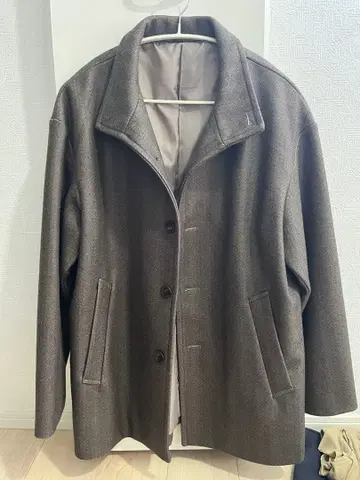 THE SHOP TK 브라운 헤링본 체스터 코트