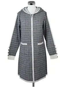 엠즈 그레이시 격자 무늬 후드 부착 롱 니트 메루카리 시 한정 가격