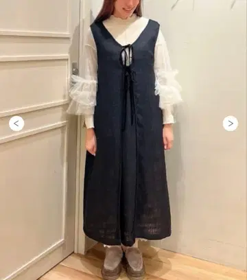 SM2 [정전기 방지] 앞뒤 2WAY 리본 베스트 원피스