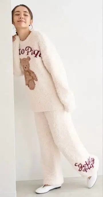 미사용 새상품 젤라또피케 홀리데이 스노우 베어 상하의