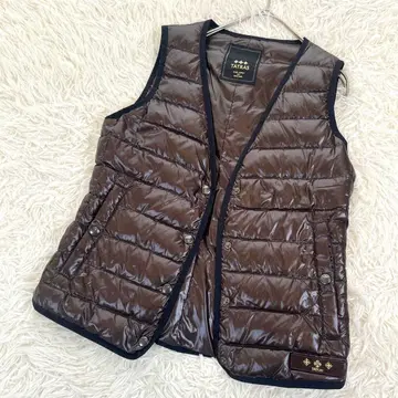 새상품급 타트라스 인기 다운 베스트 경량 브라운 골프 아우터 이너