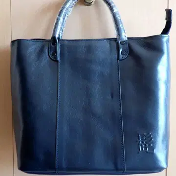 수염 백 히게 하베스트 라벨 레더 토트백 천연 가죽 요시다