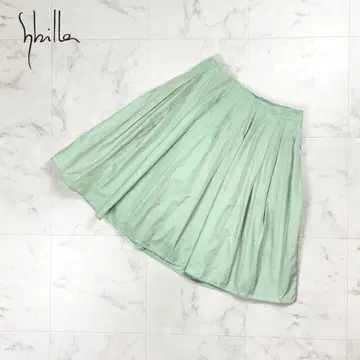 시빌라 턱 플레어 스커트 메탈릭 LIMONTA사 그린 M*HD637