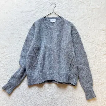 유나이티드 애로우즈 FLUFFY 크루넥 니트 알파카 혼방 그레이